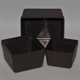 Vierkant Schale, braun, 13 x 13 x 9 cm, 10 Stück