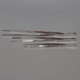 Auslaufartikel: Edelstahl Pinzette, 30 cm lang, rund, geriffelt